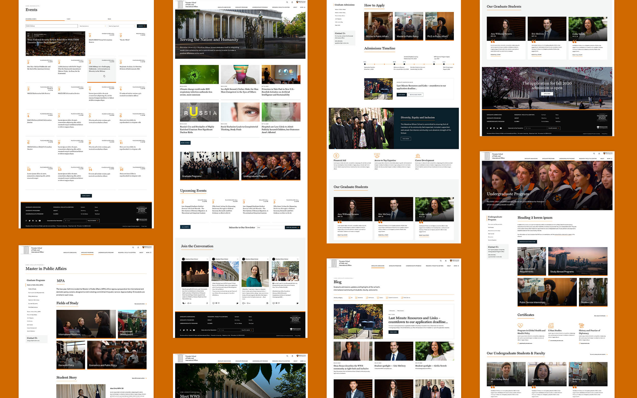 Princeton International desktop website