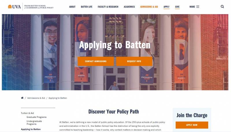 Applying to Batten homepage