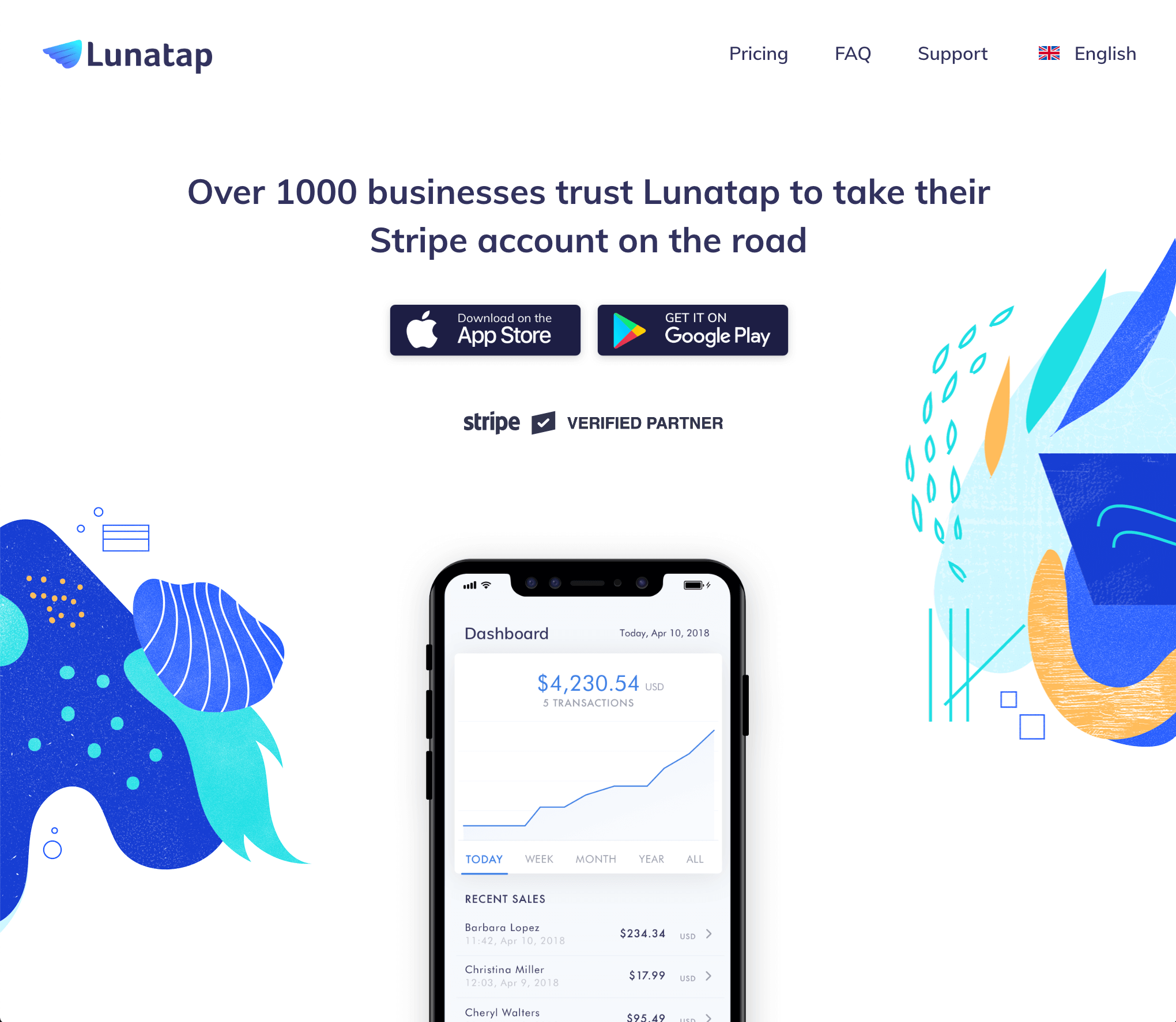 Lunatap home page