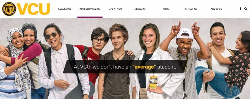 Virginia Commonwealth University admissions website
