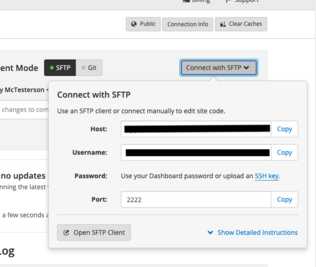 Connect with SFTP