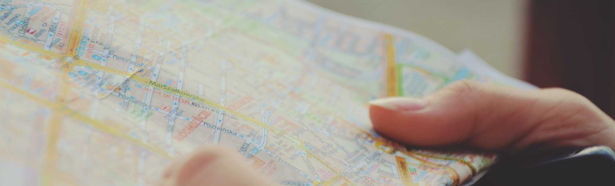 Person holding map