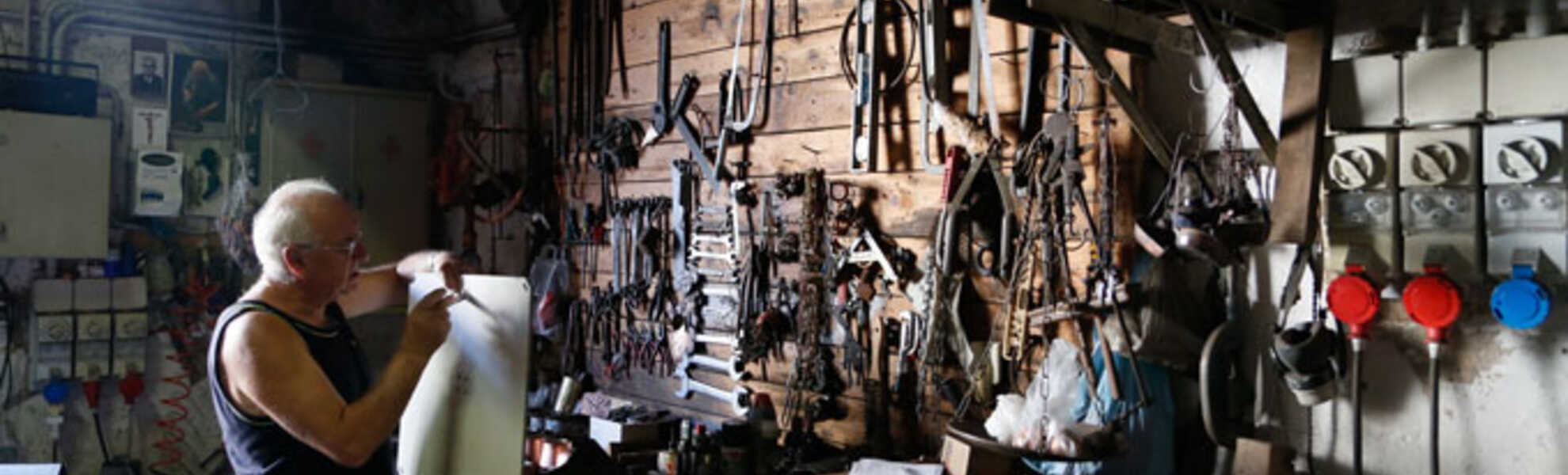 Workshop with many tools
