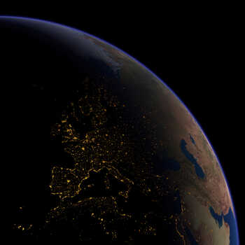 Europe by night seen from space. Credit: Nasa