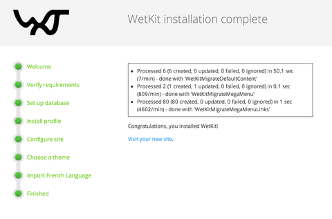 Installation completed screenshot